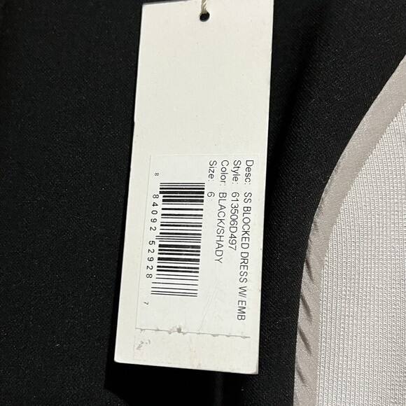 NWT Rebecca Taylor Two-Tone Crepe Colorblock Embellished Mini Black Dress - Picture 5 of 11